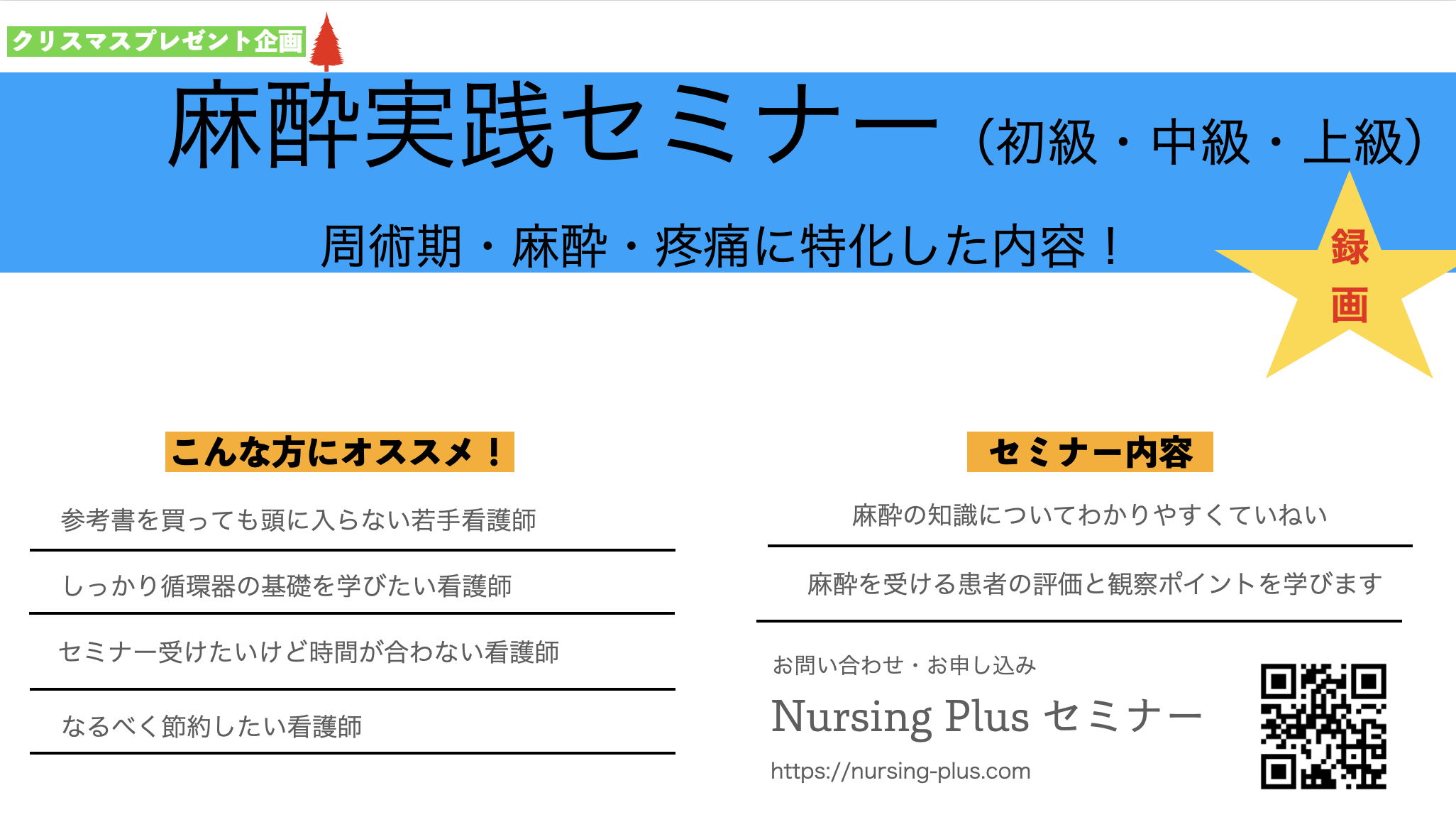 麻酔実践管理シリーズ　クリスマス企画　周術期に特化した麻酔をわかりやすく丁寧に（初級〜上級をまとめて）